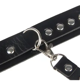 SUBBLIME - 953690 HANDSCHELLEN MIT BONDAGE-GÜRTEL SCHWARZ EINE GRÖSSE