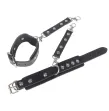SUBBLIME - 953690 HANDCUFFS WITH BONDAGE BELT BLACK ONE SIZE SUBBLIME - 953690 HANDCUFFS WITH BONDAGE BELT BLACK ONE SIZE