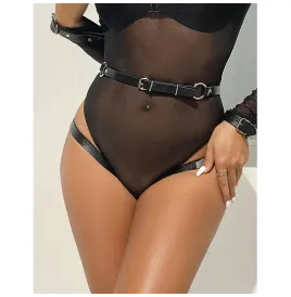 SUBBLIME - 953690 MENOTTES AVEC CEINTURE DE BONDAGE NOIRE TAILLE UNIQUE