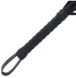DARKNESS - BLACK BONDAGE WHIP WITH LEATHER HANDLE DARKNESS - BLACK BONDAGE WHIP WITH LEATHER HANDLE