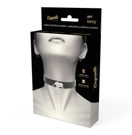 COQUETTE CHIC DESIRE - RAS DE COU DOUBLE ANNEAU EN CUIR VÉGAN
