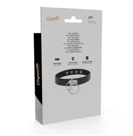 COQUETTE CHIC DESIRE - RAS DE COU DOUBLE ANNEAU EN CUIR VÉGAN