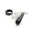 OHMAMA FETISH - COLLAR PARA PENE Y CORREA PIEL CON CADENA METALICA OHMAMA FETISH - COLLAR PARA PENE Y CORREA PIEL CON CADENA METALICA