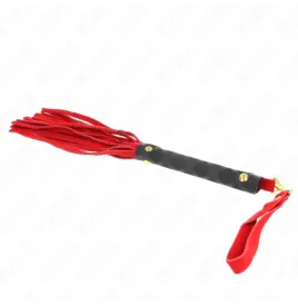 KINK - MINI FOUET DAIM ROUGE 30 CM
