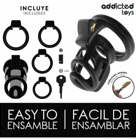 ADDICTED TOYS LOCKED - GILDEN CAGE SILICONE PENIS CAGE 8.5 CM