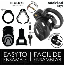ADDICTED TOYS LOCKED - CAGE À PÉNIS À VERROUILLAGE ÉTERNEL 9 CM