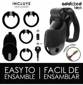 ADDICTED TOYS LOCKED - MINDNIGHT CELL CAGE À PÉNIS TAILLE M