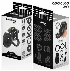 ADDICTED TOYS LOCKED - CHAINED HOLLOW PENIS CAGE 10.5 CM