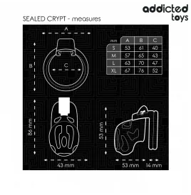ADDICTED TOYS LOCKED - VERSIEGELTER PENISKÄFIG 8 CM