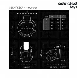 ADDICTED TOYS LOCKED - SILENT KEEP JAULA PARA PENE 7,5 CM