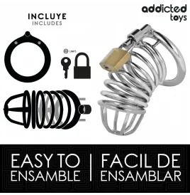 ADDICTED TOYS LOCKED - IRON CELL METALL-PENISKÄFIG 4 CM GRÖSSE S