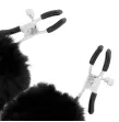 DARKNESS - NIPPLE CLAMPS WITH POM POMS 1 DARKNESS - NIPPLE CLAMPS WITH POM POMS 1