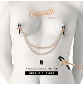 COQUETTE CHIC DESIRE - FANTASY METAL NIPPLE CLIPS WITH CHAIN