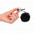 KINK - PINZAS PARA PEZONES CON POMPÓN NEGRO 6 CM KINK - PINZAS PARA PEZONES CON POMPÓN NEGRO 6 CM
