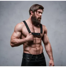 FETISH SUBMISSIVE ATTITUDINE - IMBRACATURA SPORTIVA REGOLABILE IN NEOPRENE PER UOMINI