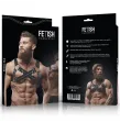 FETISH SUBMISSIVE ATTITUDE - ADJUSTABLE NEOPRENE CROSS-OVER CHEST BULLDOG HARNESS WITH ZIPPERS FOR MEN FETISH SUBMISSIVE ATTITUDE - ADJUSTABLE NEOPRENE CROSS-OVER CHEST BULLDOG HARNESS WITH ZIPPERS FOR MEN