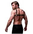 FETISH SUBMISSIVE ATTITUDE - VERSTELLBARER BRUSTHARNESS AUS ÖKOLEDER MIT HALSKETTE FÜR MNNER FETISH SUBMISSIVE ATTITUDE - VERSTELLBARER BRUSTHARNESS AUS ÖKOLEDER MIT HALSKETTE FÜR MNNER