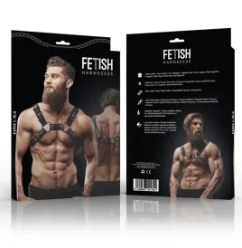 FETISH SUBMISSIVE ATTITUDINE - IMBRACATURA PER BULLDOG IN ECOPELLE REGOLABILE DA UOMO