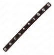 KINK - ANELLO PER PENE IN PELLE CON CHIUSURA A PRESSIONE FODERA ROSSA 21 X 1,5 CM