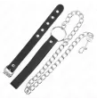 KINK - PENISRING AUS LEDER MIT RIEMEN 21,5 X 2 CM UND METALLKETTE 60 CM