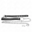 KINK - PENISRING AUS LEDER MIT RIEMEN 21,5 X 2 CM UND METALLKETTE 60 CM