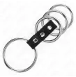 KINK - 4 ANNEAUX PÉNIS EN MÉTAL DE 3,7 CM À 5 CM CONNECTÉS PAR DU CUIR