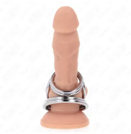 KINK - ANNEAU PÉNIS EN MÉTAL TRIPLE CHROME 3,8 CM À 5 CM MODÈLE 1