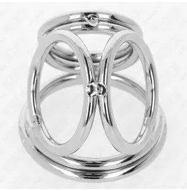 KINK - ANNEAU PÉNIS EN MÉTAL TRIPLE CHROME 3,8 CM À 5 CM MODÈLE 1