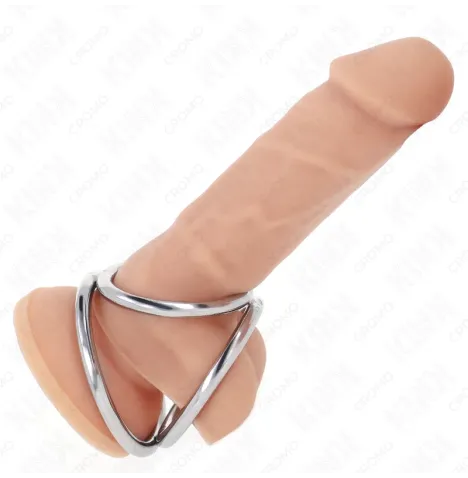 KINK - DREIFACH CHROM METALL PENISRING 3,8 CM BIS 5 CM MODELL 2