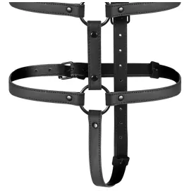 FETISH SUBMISSIVE BONDAGE - ADJUSTABLE HARNESS TORSO AND ARMS