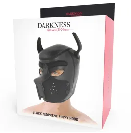 DARKNESS - NEOPREN-HUNDEMASKE MIT ABNEHMBARER MAULE L