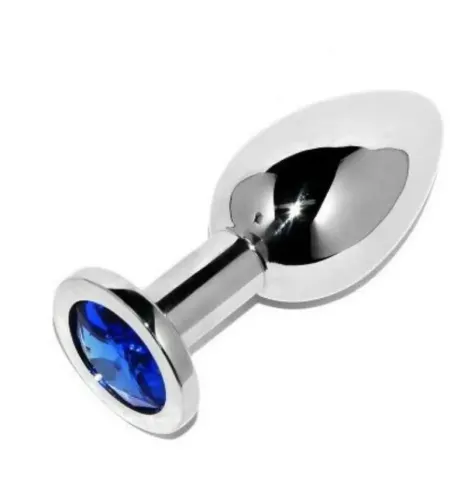 METAL HARD - PLUG ANALE DIAMOND BLUE PICCOLO 5.71CM