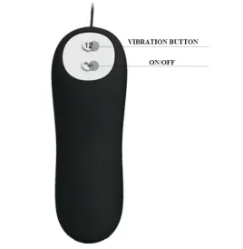 PRETTY LOVE - PLUG ANALE ANCORANTE IN SILICONE 12 MODALIT DI VIBRAZIONE NERO