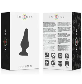INTENSE - ANAL PLUG PIPO S SILICONE NEGRO 9.8 CM