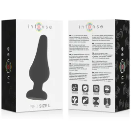 INTENSE - ANAL PLUG PIPO L SILICONE NEGRO 13 CM