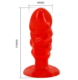 BAILE - UNISEX ANALPLUG MIT ROTEM SAUGNAPF