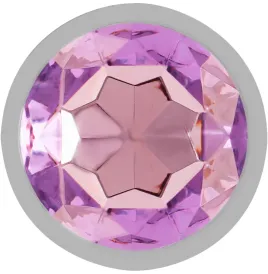 INTENSE - ANALPLUG AUS ALUMINIUMMETALL MIT VIOLETTEM KRISTALL, GRÖSSE M