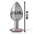 INTENSE - PLUG ANALE IN METALLO ALLUMINIO CON CRISTALLO VIOLA TAGLIA M INTENSE - PLUG ANALE IN METALLO ALLUMINIO CON CRISTALLO VIOLA TAGLIA M