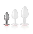 INTENSE - ANALSTECKER AUS ALUMINIUMMETALL MIT ROTEM KRISTALL, GRÖSSE S INTENSE - ANALSTECKER AUS ALUMINIUMMETALL MIT ROTEM KRISTALL, GRÖSSE S