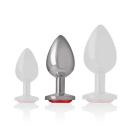 INTENSE - PLUG ANAL METAL CON CRISTAL ROJO TALLA M
