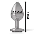 INTENSE - ANALPLUG AUS ALUMINIUMMETALL MIT SCHWARZEM KRISTALL, GRÖSSE S INTENSE - ANALPLUG AUS ALUMINIUMMETALL MIT SCHWARZEM KRISTALL, GRÖSSE S