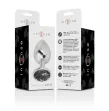 INTENSE - ANALPLUG AUS ALUMINIUMMETALL MIT SCHWARZEM GLAS, GRÖSSE M INTENSE - ANALPLUG AUS ALUMINIUMMETALL MIT SCHWARZEM GLAS, GRÖSSE M