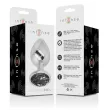 INTENSE - PLUG ANAL EN MÉTAL ALUMINIUM AVEC VERRE NOIR TAILLE L