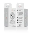 INTENSE - ALUMINUM METAL ANAL PLUG WITH SILVER CRYSTAL SIZE M INTENSE - ALUMINUM METAL ANAL PLUG WITH SILVER CRYSTAL SIZE M