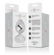 INTENSE - ALUMINUM METAL ANAL PLUG WITH SILVER CRYSTAL SIZE L INTENSE - ALUMINUM METAL ANAL PLUG WITH SILVER CRYSTAL SIZE L