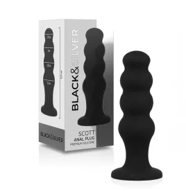 BLACKandSILVER - PLUG ANAL EN SILICONE SCOTT PREMIUM NOIR