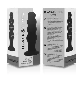 BLACKandSILVER - PLUG ANALE IN SILICONE SCOTT PREMIUM NERO