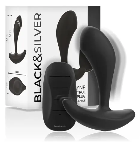 BLACKandSILVER - TÉLÉCOMMANDE EN SILICONE POUR PLUG ANAL DWAYNE