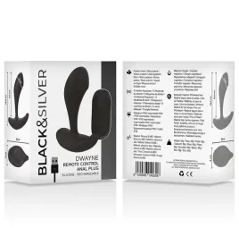 BLACKandSILVER - TELECOMANDO IN SILICONE PLUG ANALE DWAYNE