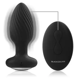 BLACKandSILVER - WELLS PLUG SILIKON ANAL ROTATOR FERNBEDIENUNG